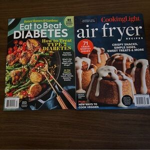 Lot of 2 Magazines-BHG Eat to Beat Diabetes & Cooking Light Air Fryer Recipes